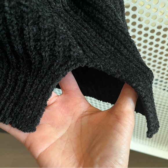 Joe Fresh Closed Cowl Neck Chunky Knit Sweater Size Medium Black - Picture 4 of 9